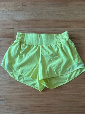 Kids Neon Yellow Athletic Shorts, Size S